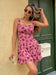 New style floral slim suspender short dress
